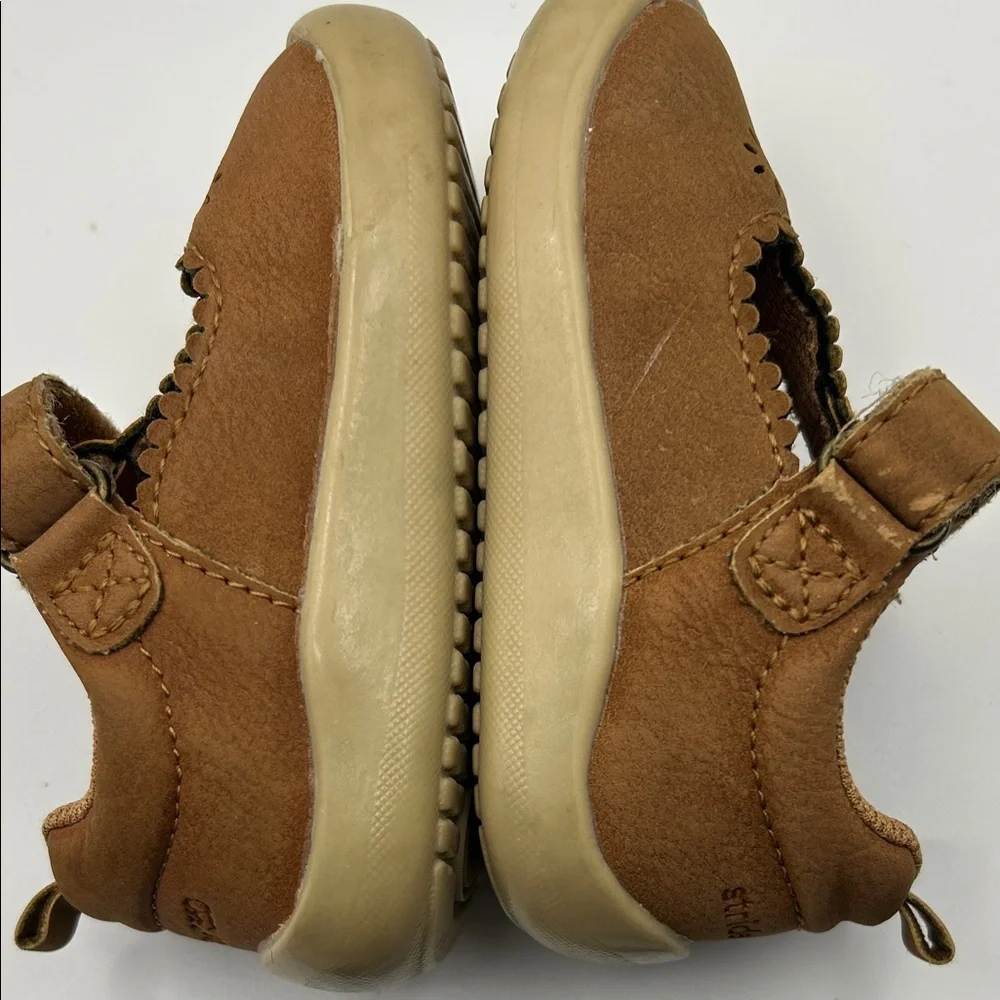 Stride Rite Brown Mary Jane Hook-and-Loop Baby Shoes